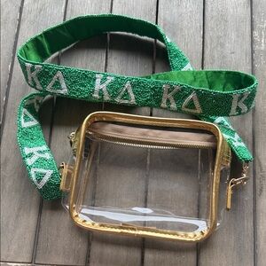 Moyna Beaded Kappa Delta Game Day Purse & Strap